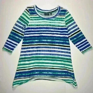 Onque Casual Long Sleeve Sequin Top Size Small